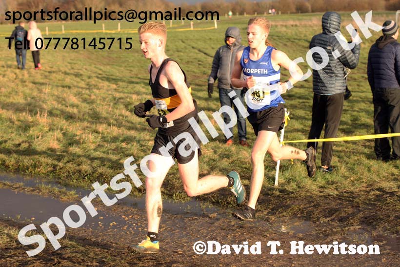 Mens under-17s North Eastern Cross Country, 2018 Northern Cross Country Champs., Wrekenton, Gateshead. Photo:  David T. Hewitson/Sports for All Pics